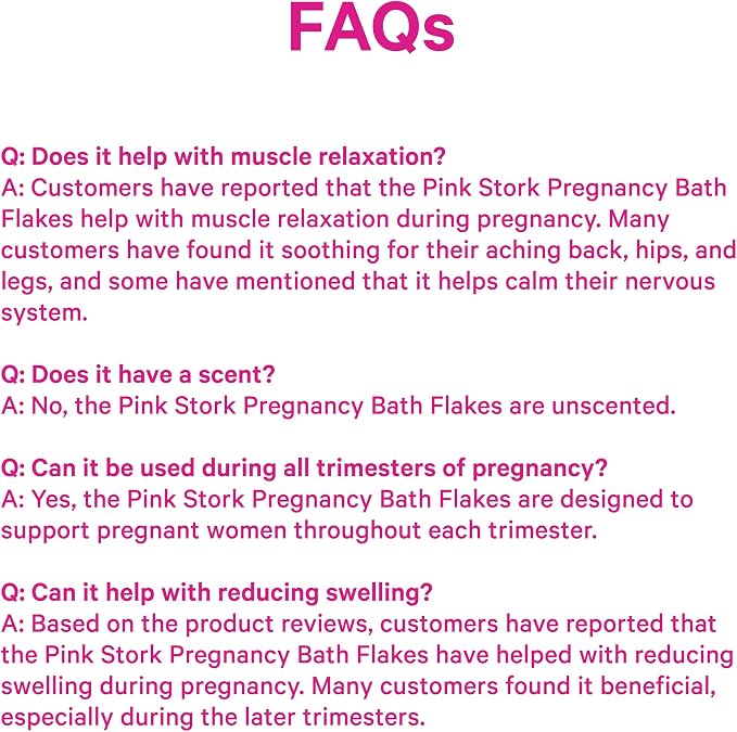 Pink Stork Pregnancy Bath Soak – Unscented Magnesium Flakes - Image 8