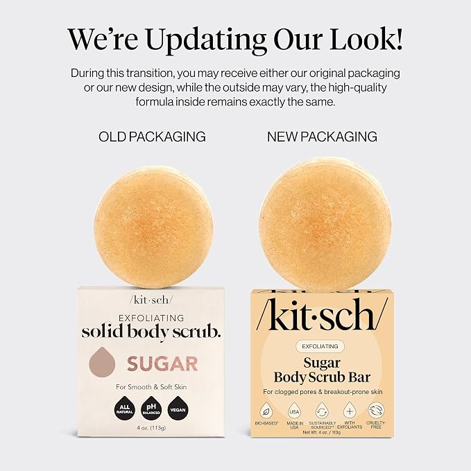 Kitsch Exfoliating Sugar Scrub for Body – All Natural Body Scrub Bar Soap for - Image 2