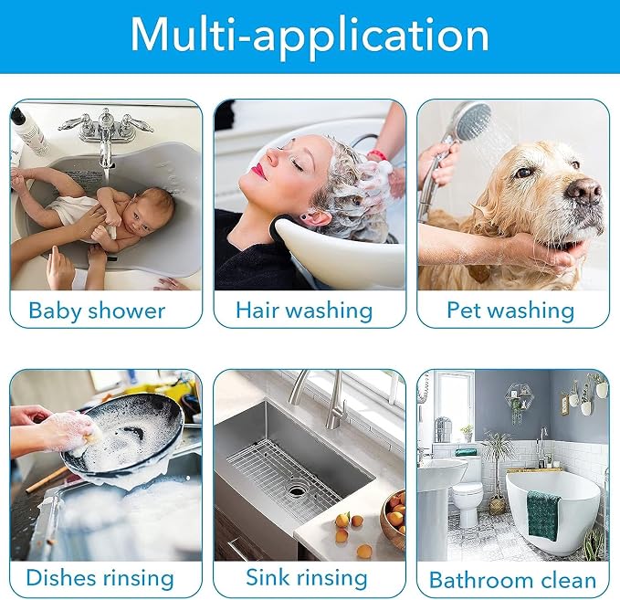 Sink Faucet Sprayer Attachment Set, Kitchen Bathroom Pet Bathing Shower Head - Image 7