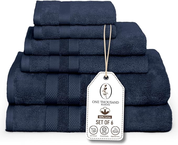 Premium Staple Cotton Bathroom Towel Set by ONETHOUSANDREASONS