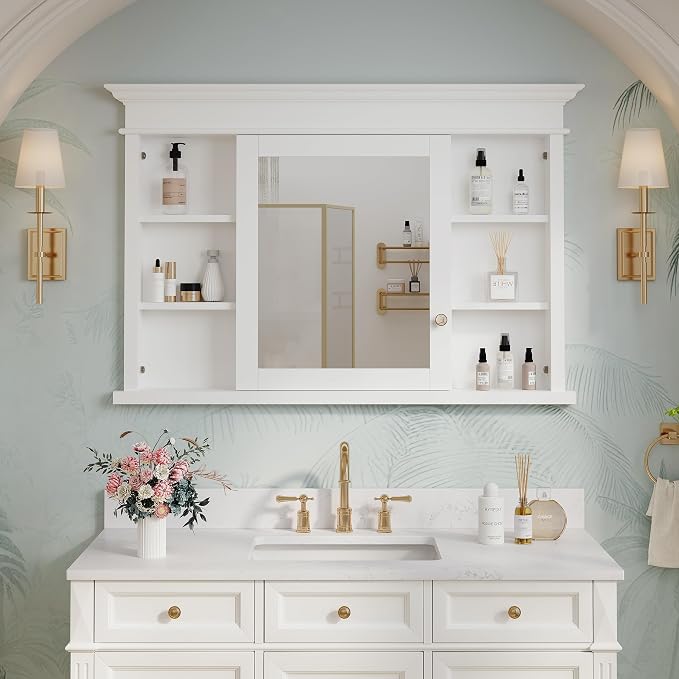 WELLFOR 48"x 32" Bathroom Medicine Cabinet by WELLFOR