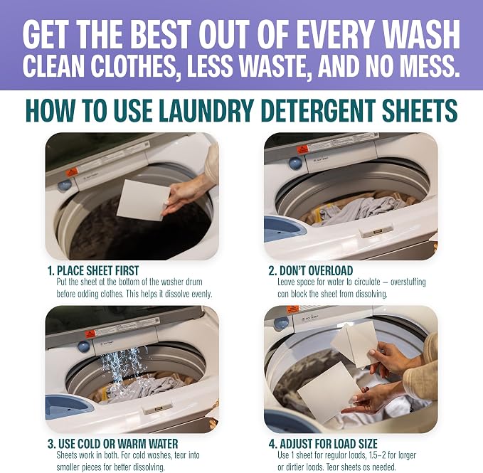 Sudstainables Laundry Detergent Sheets 200 Loads – Dissolvable Laundry Sheet - Image 6
