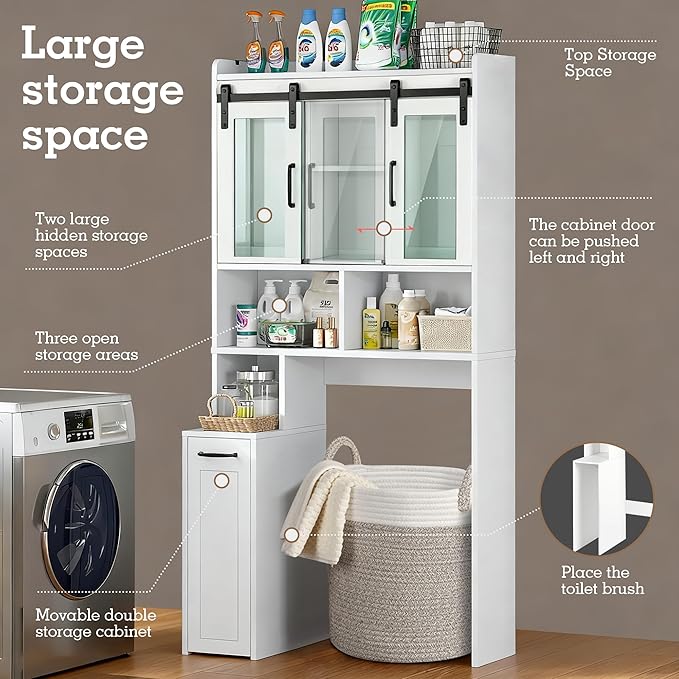 Extendable Rolling Drawer-Style Toilet Storage Cabinet. Conveniently Mobile. - Image 5