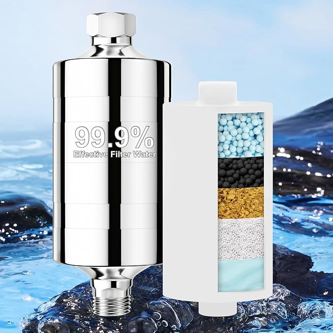 Vitamin C Larger Premium Metal Shower Filter, 304 stainless steel material by KeycozyLife