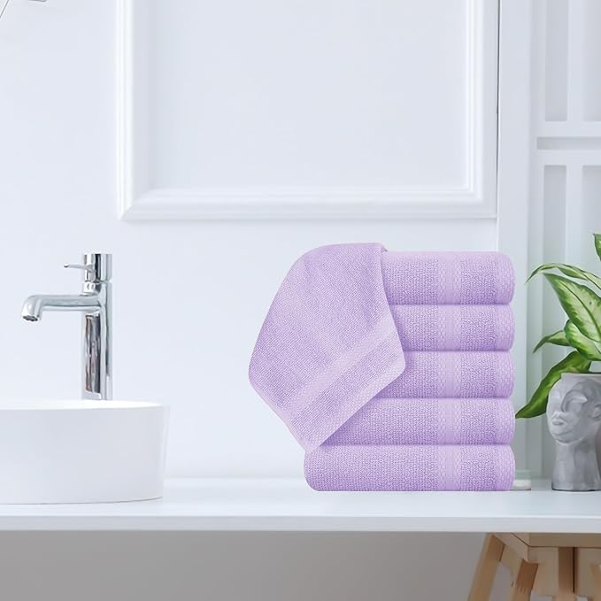 GLAMBURG Ultra Soft 12-Piece Washcloths Set 13x13-100% Ringspun Cotton - Image 4