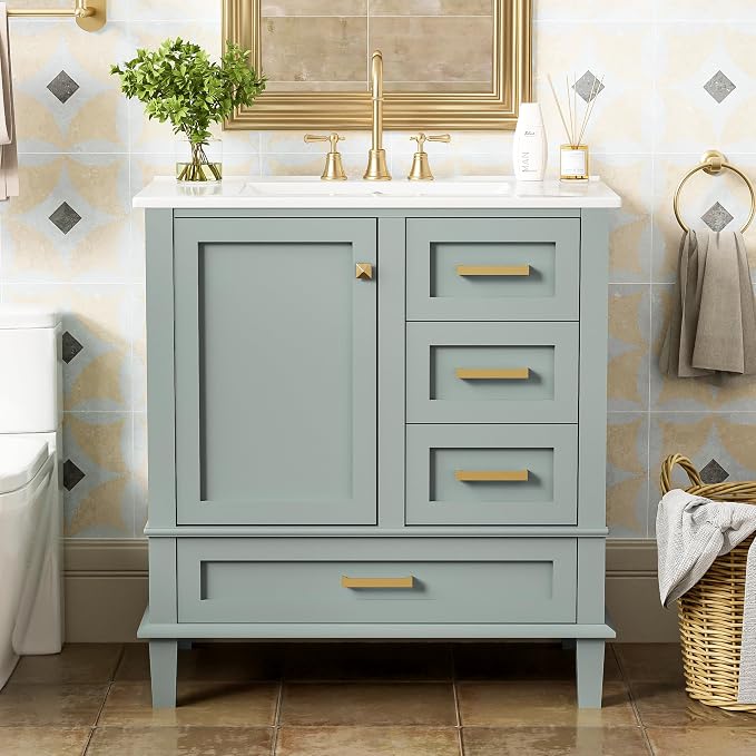 30" Bathroom Vanity, Modern Bathroom Cabinet - Image 3