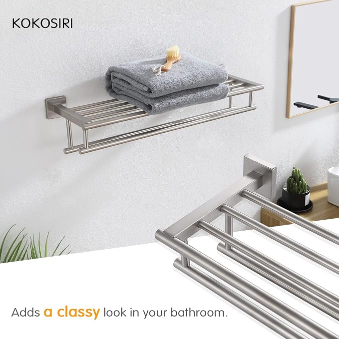 KOKOSIRI 24 Inch Towel Shelf - Image 5