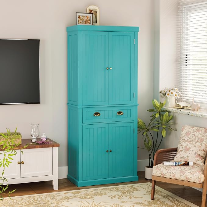 72" Kitchen Pantry, Tall Storage Cabinets - Image 8