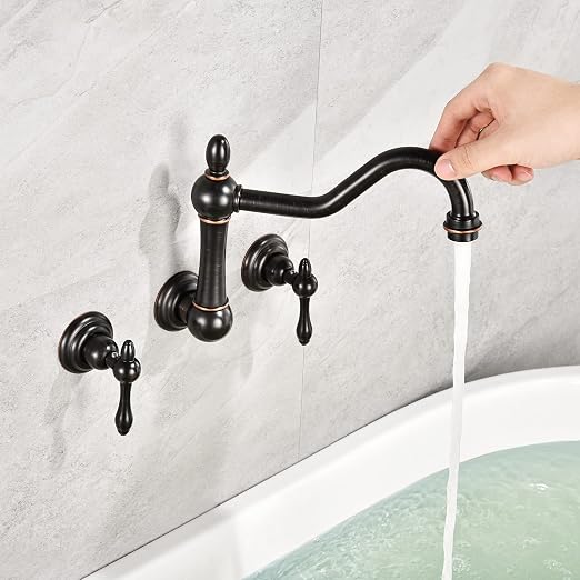 sumerain Vintage Tub Faucet Wall Mount Bathtub Filler Oil Rubbed Bronze - Image 5