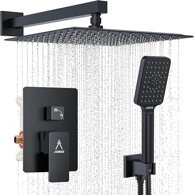 Shower System Modern Rain Brass Faucet Set by JQBQS
