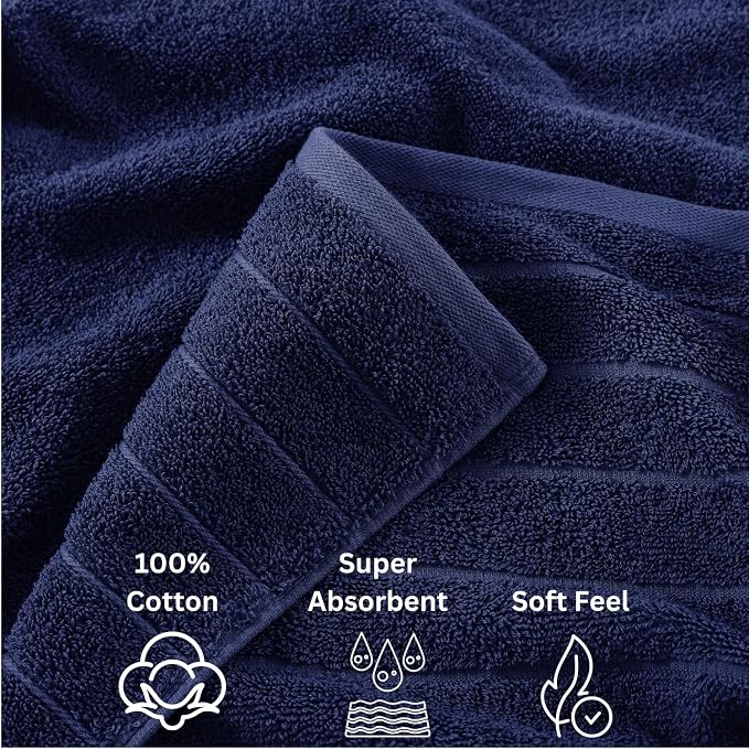 Casa Platino 100% Cotton Luxury Bath Towel Set - Image 5