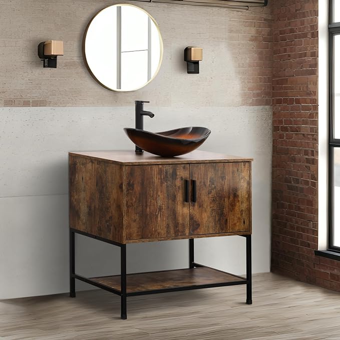 UEV Rustic Brown 36" Bathroom Vanity - Image 3