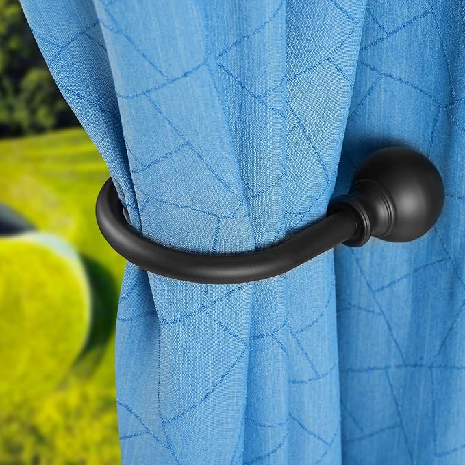 Double Curtain Rod, Adjustable 1 inch Double Drapery Rod Rods - Image 2