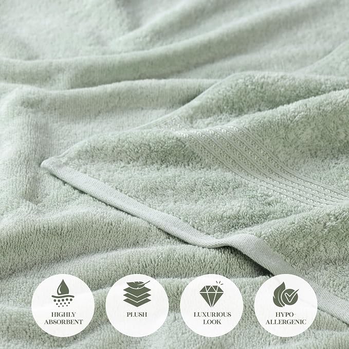 Superior Egyptian Cotton Bath Towel Set, Home Bathroom Towels, Guest Bath - Image 6