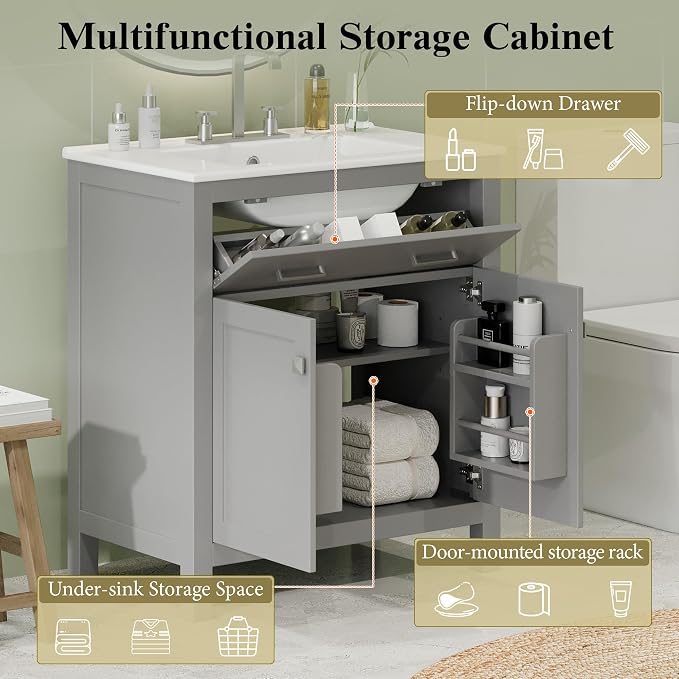 Linique 30" Bathroom Vanity - Image 5