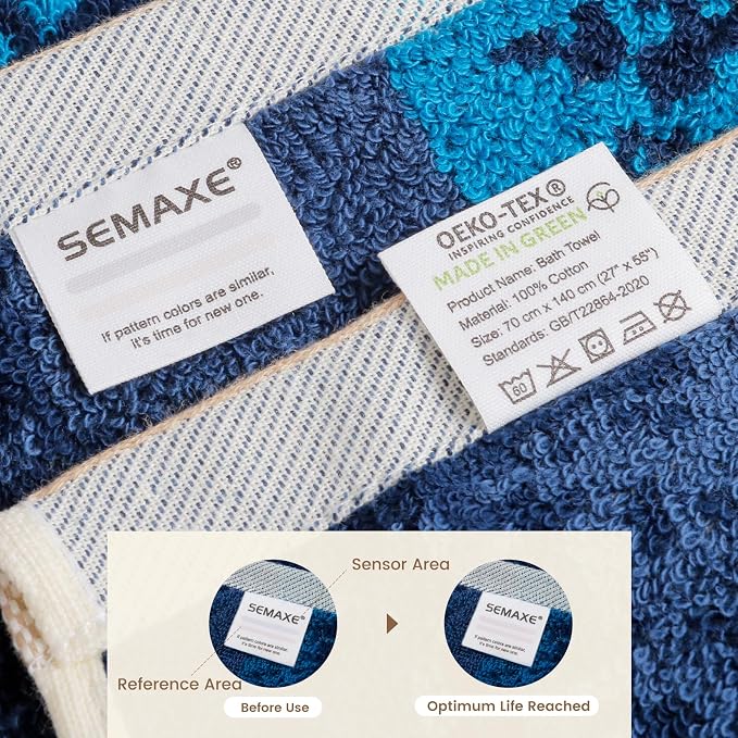 SEMAXE Luxury Bath Towel for Bathroom, 100% Cotton Towel - Image 4
