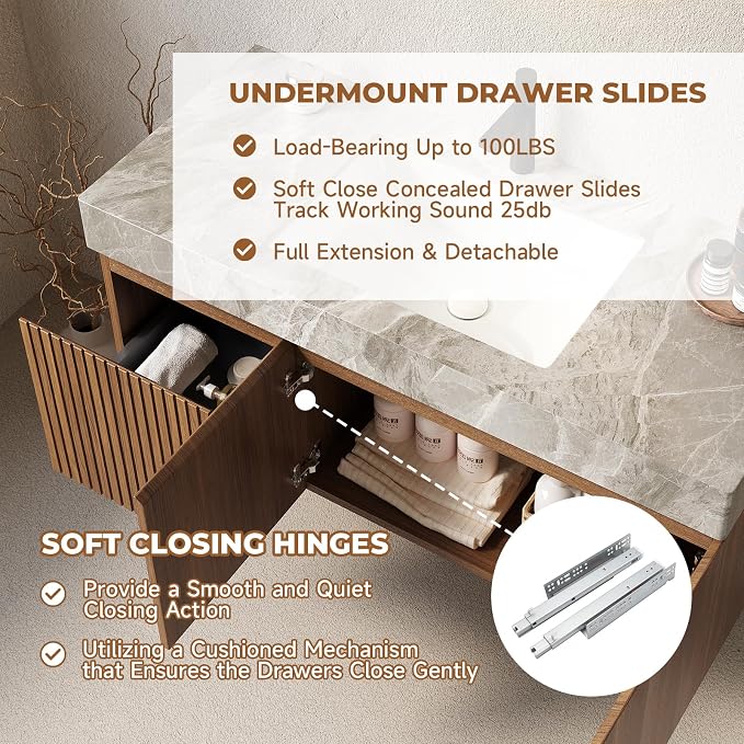 LKTART Floating 48 Inch Bathroom Vanity - Image 4