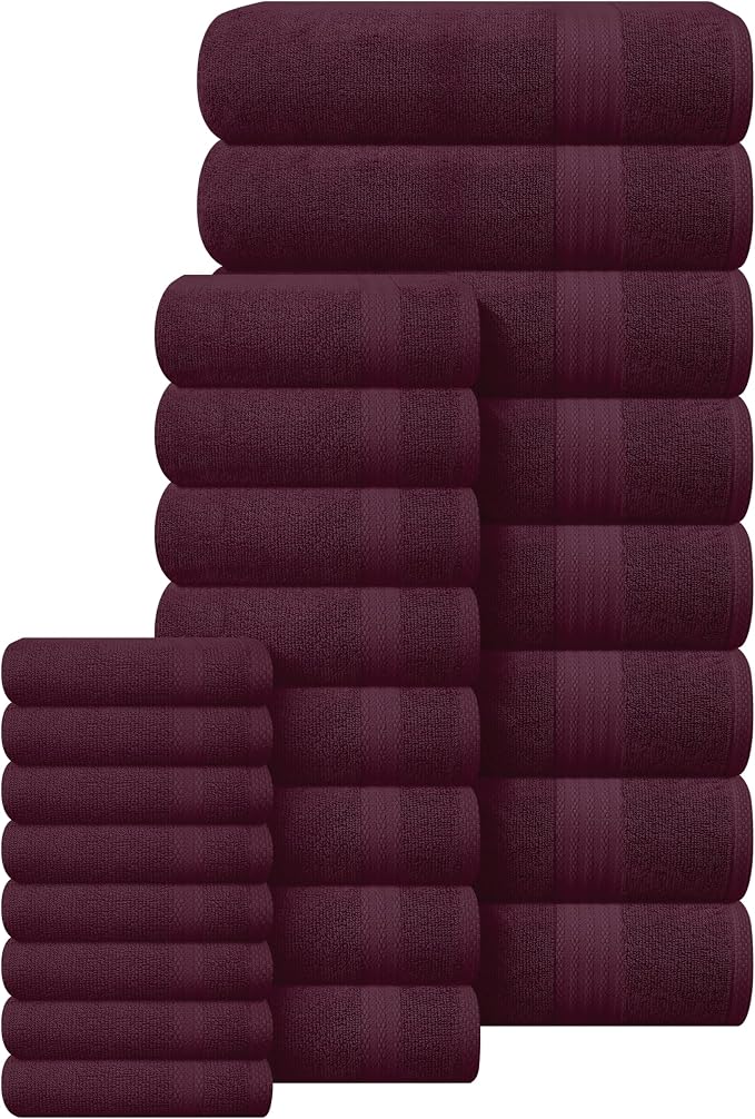 GLAMBURG Ultra Soft 24-Piece Towel Set - Image 3