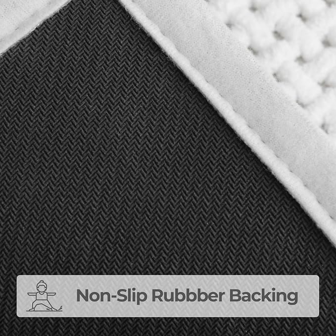 GRANNY SAYS White Bathroom Rugs Non Slip Washable, Absorbent Bath Mats - Image 3