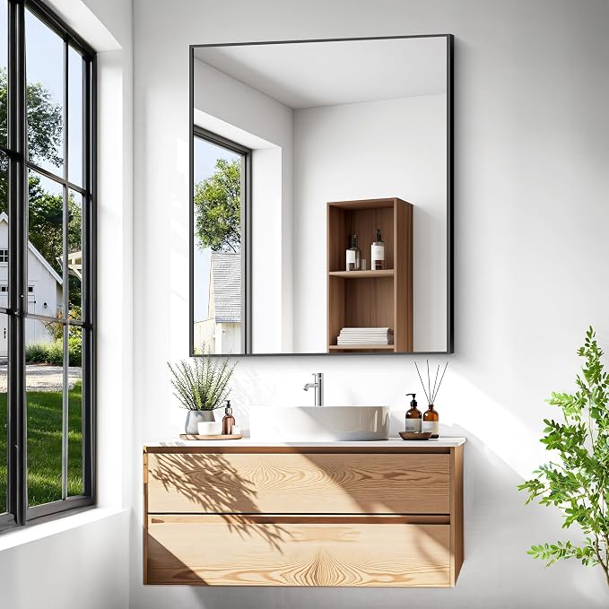 BONEWEI Bathroom Mirror, 30x36 inch Wall Mirror - Image 3