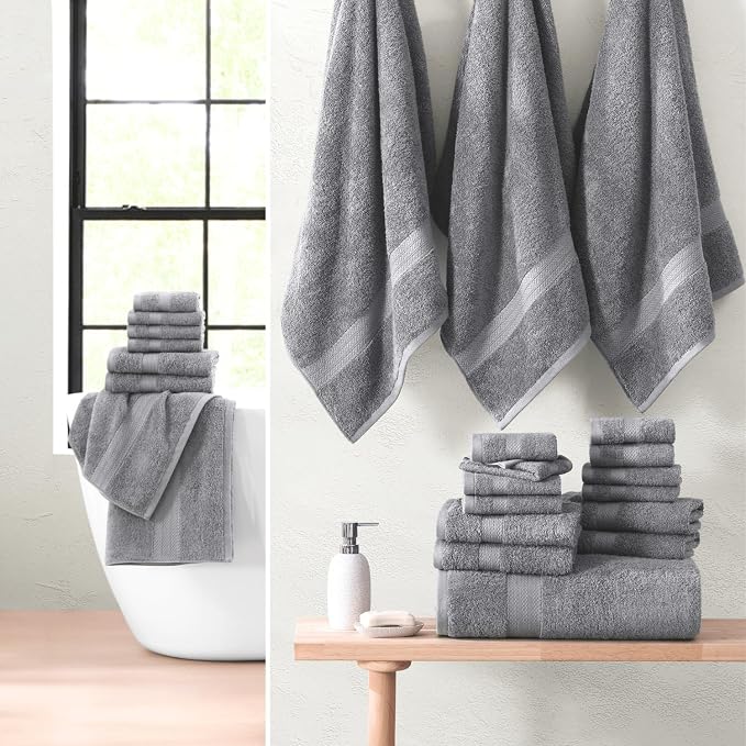 Lane Linen Complete 24 PCs Bath Towel Set - Image 3