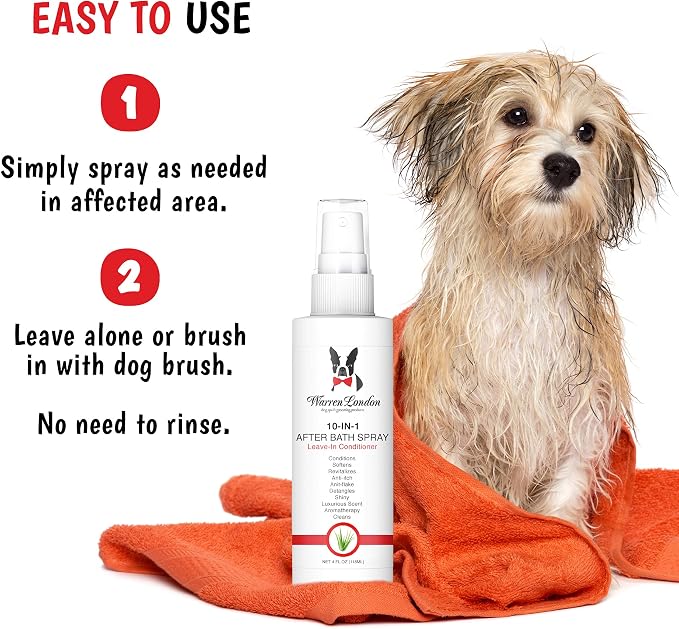 Warren London 10-in-1 After Bath Dog Spray | Leave-in Conditioner & Detangler - Image 4