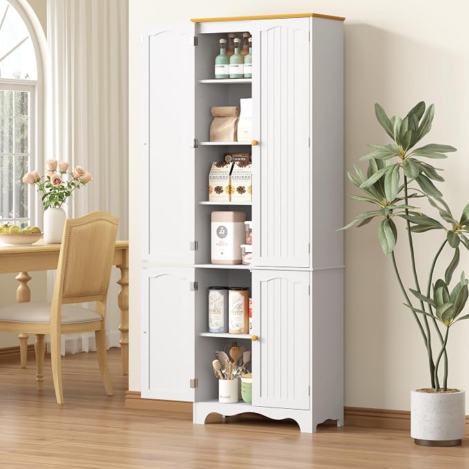 Yusong 72'' Tall Kitchen Pantry Cabinet, Freestanding Storage Cabinet - Image 4