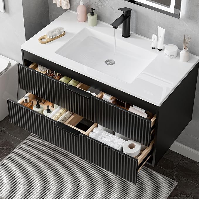 36 Inches Modern MDF Bathroom Vanity - Image 7
