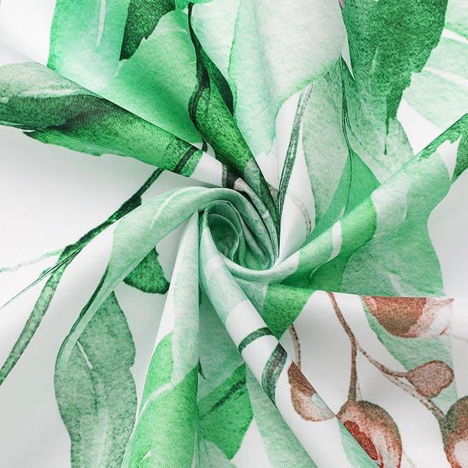 Gibelle Extra Long Shower Curtain 72 x 84, Emerald Green Floral Shower Curtain - Image 5