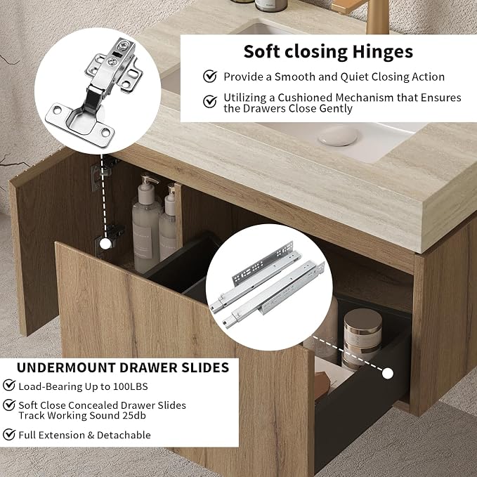 LKTART Floating 30 Inch Bathroom Vanity - Image 5