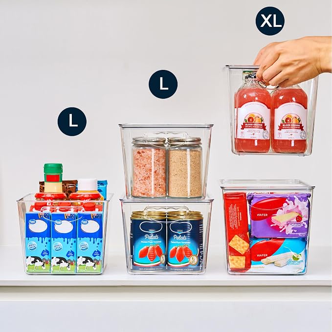 theaoo Clear Storage Bins with Lids Stackable - Image 8