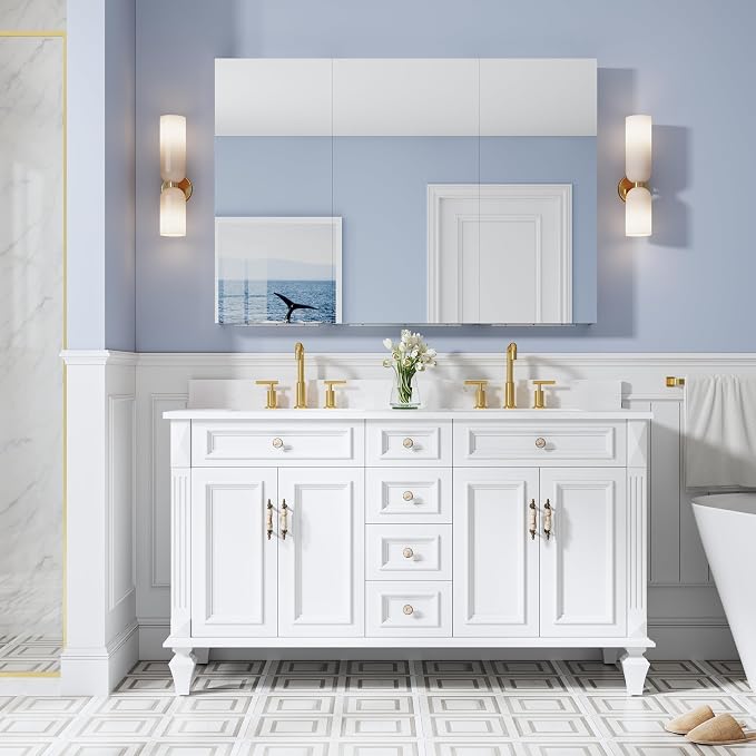 WELLFOR 52" x 36" Bathroom Medicine Cabinet - Image 12