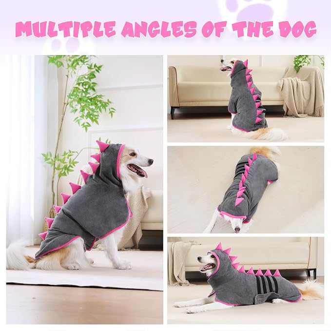 Super Absorbent Dog Bathrobe, Microfiber Bath Robe Towel - Image 4