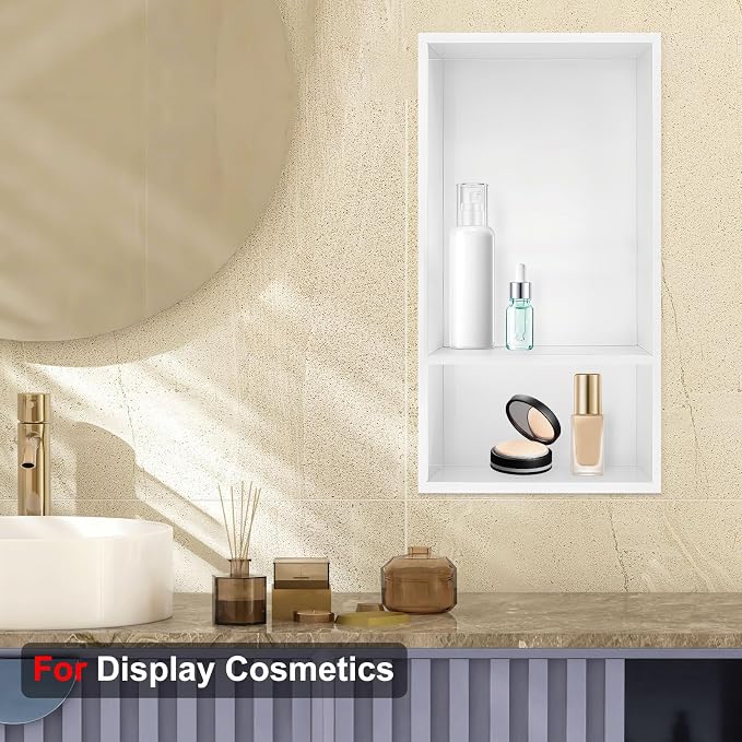Shower Niche, 12 * 24 Stainless Steel Elegant Bathroom Niche, No Tile Needed - Image 6
