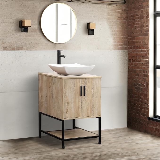 UEV Rustic Oak 24" Bathroom Vanity - Image 5
