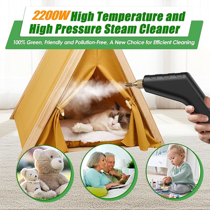 3BAR Steam Cleaner, 2200W Handheld Steam Cleaner whit 8 Accessories - Image 3
