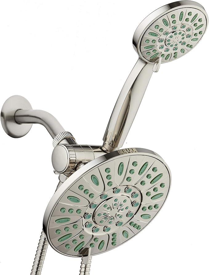 AquaDance Antimicrobial/Anti-Clog High-Pressure 30-setting Rainfall Shower Combo by AquaDance