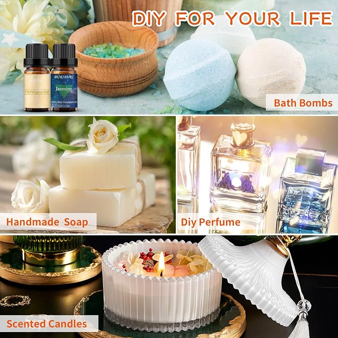 BURIBURI Honeysuckle Oil and Jasmine Essential Oil Set 2 Pack, 100% Pure - Image 7