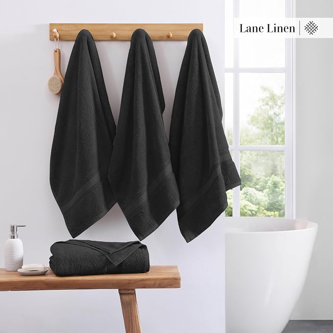 LANE LINEN Large Cotton Bath Sheets, Extra Large Quick Dry Towels, Zero Twist - Image 3