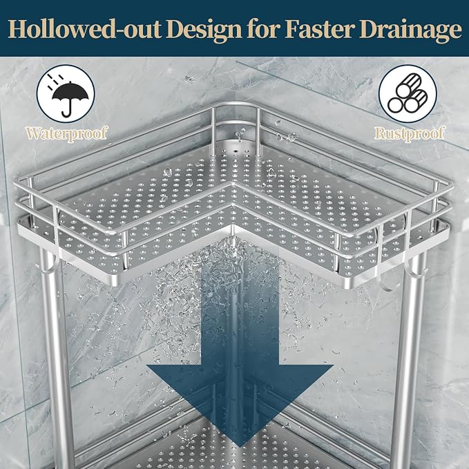Consumest Corner Shower Caddy Standing - Image 4