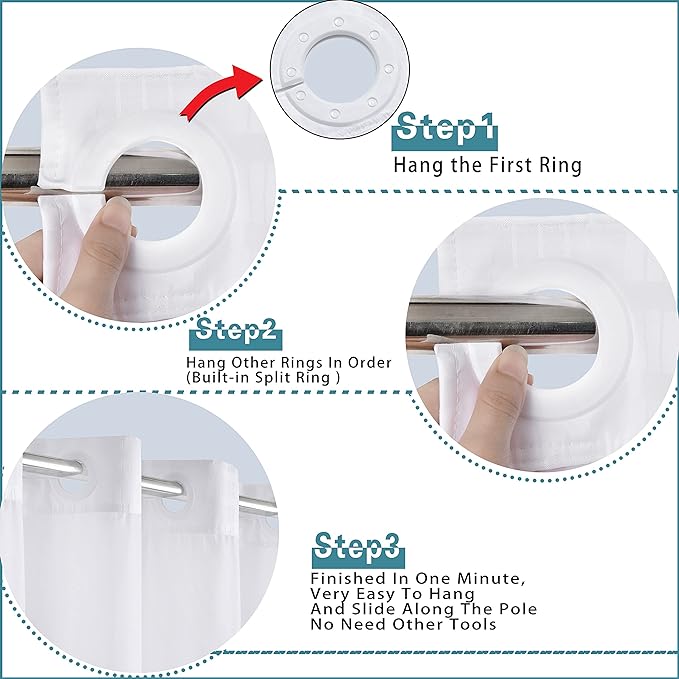 Conbo Mio Stall No Hook Shower Curtain - Image 4
