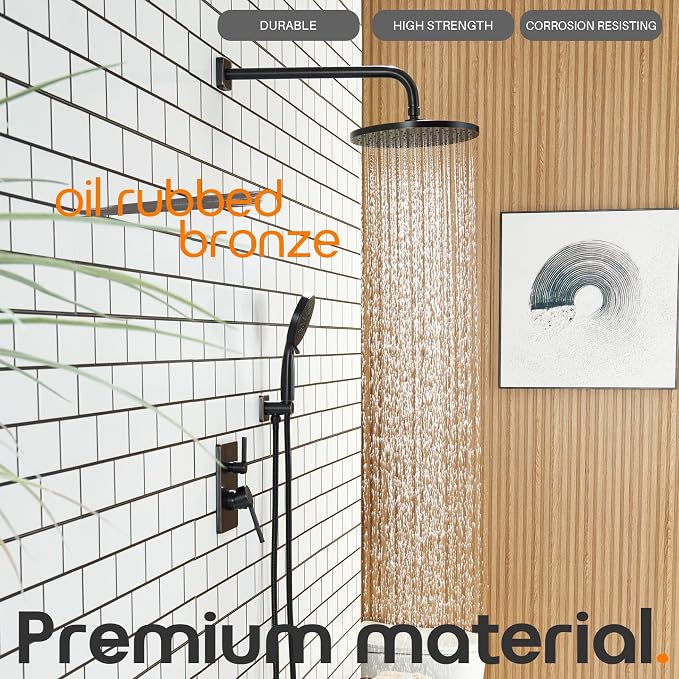 Bathroom Shower System Included Pressure Balancing Shower Mixer Valve, - Image 2