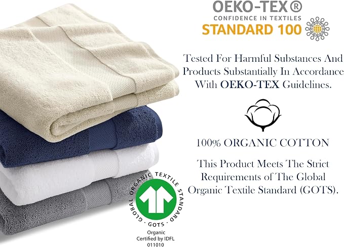 Delara Organic Cotton Luxuriously Plush Bath Sheet Pack of 4 | GOTS & OEKO-TEX - Image 6