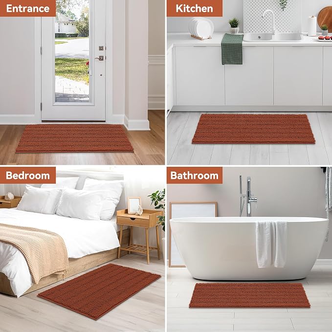 Bcoimo 44"×24" Chenille Bath Mat – Non-Slip - Image 7
