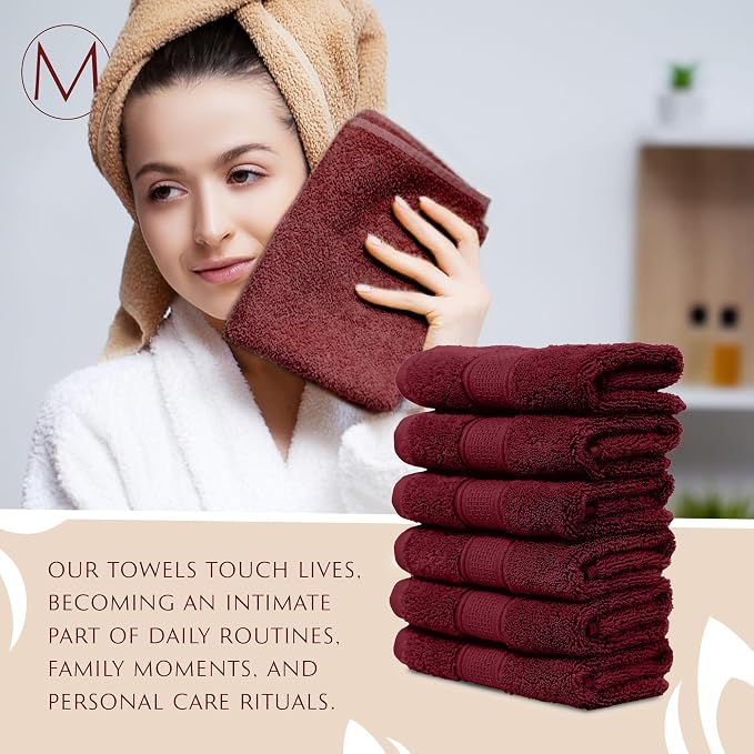 MAURA 6-Pack Premium Turkish Washcloth Set - Image 5