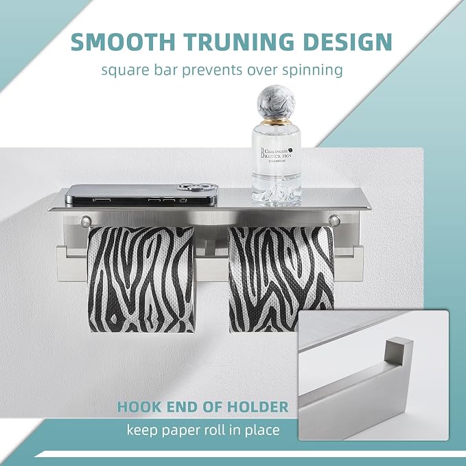 Angle Simple Bathroom Toilet Paper Holder, SUS 304 Stainless Steel Toilet - Image 5