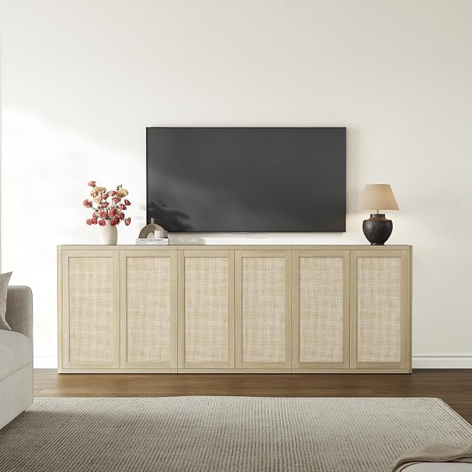 SICOTAS Rattan Buffet Sideboard - Image 4