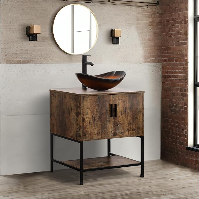 UEV Rustic Brown 30" Bathroom Vanity - Image 5