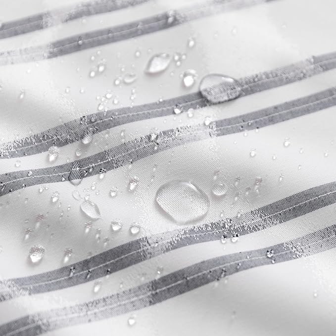 Amazon Basics Geometric Jacquard Fabric Shower Curtain - Image 3
