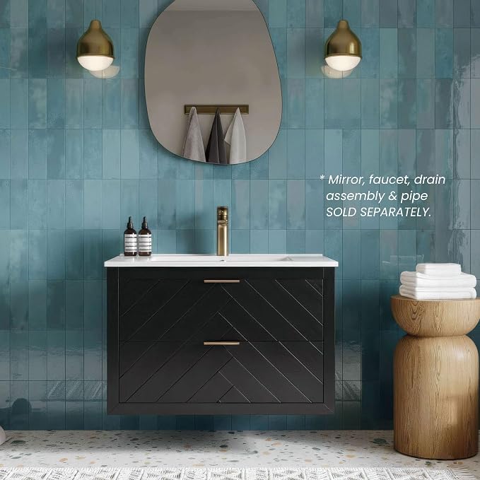 30 in. Wall Mounted Bathroom Vanity - Image 4